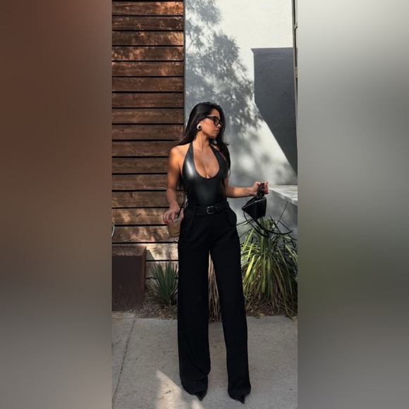 ASH MYSTERY - NWT Single Pleat Black Pant - Picture 2 of 4